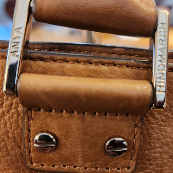 RARE! Anya Hindmarch London Luxe Satchel Handbag in Camel Leather - Picture 6 of 16